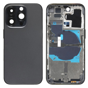 For iPhone 14 Pro Battery Back Cover with Power + Volume Flex Cable + Wireless Charging Module, Version:US Version(Black) SH403A1752-20