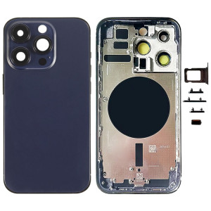 Pour iPhone 14 Pro Cache arrière de batterie avec touches latérales et plateau de carte, Version : Version chinoise (violet) SH802C49-20