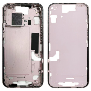 Pour iPhone 15 Cadre central Plaque de lunette avec touches latérales + plateau de carte, Version : Version CE UE (Rose) SH103E647-20