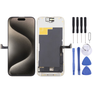 Pour iPhone 15 Pro YK OLED LCD Screen avec numériseur Assemblage complet, retirer IC Besoin d'une réparation professionnelle SH5001224-20
