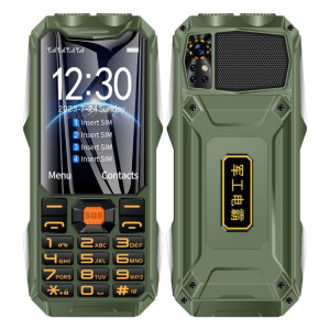 Téléphone robuste à clavier Q9-1 4G pour aînés, 3,5 pouces, 4500 mAh, 21 touches, SOS, FM, réseau : 4G, double SIM (vert) SH601B705-20