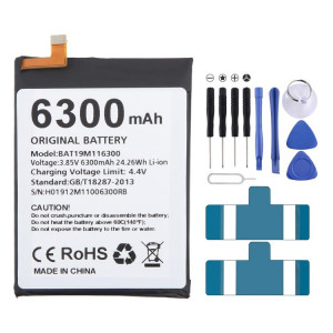 Batterie de remplacement pour DOOGEE S68 Pro BAT19M116300 6300mAh SH91021250-20
