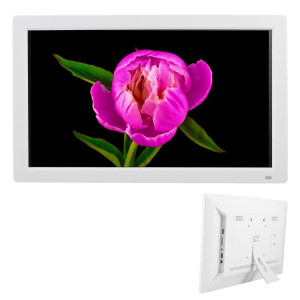 Cadre photo numérique à écran LED XCLT1850 de 18,5 pouces, type de prise : prise britannique (blanc) SH203B596-20
