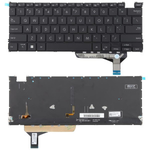 Clavier rétroéclairé pour ordinateur portable Asus Zenbook 14 OLED UX3402 UX3402Z UX3402ZA UX3402VA UM5302T UM3402 NSK-UA74LN (noir) SH501A504-20