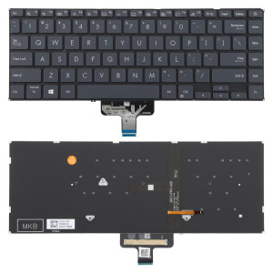 Clavier rétroéclairé pour ordinateur portable Asus ZenBook 14 ux435 ux435egl ux435e u4800egl (version américaine) (noir) SH501A989-20