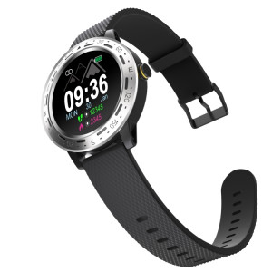S18 1,3 pouces écran TFT IP67 Bracelet de montre intelligente étanche, moniteur de sommeil de soutien / moniteur de fréquence cardiaque / surveillance de la pression artérielle (argent noir) SH001D1642-20