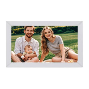 Cadre photo Cloud avec écran LCD 17 pouces, 1 Go + 32 Go, processeur quad-core 3326C, Android 7.0, prise américaine (blanc) SH902A722-20