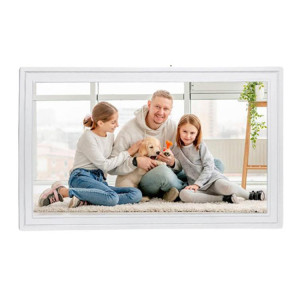 Cadre photo Cloud avec écran LCD 21,5 pouces, 1 Go + 32 Go, processeur quad-core 3326C, Android 7.0, prise AU (blanc) SH104A766-20
