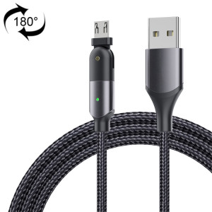 FXCM-WYA0G 2.4A USB vers Micro USB Câble de charge coude rotatif à 180 degrés, longueur: 2 m (gris) SH002A1635-20