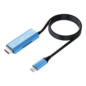 Câble adaptateur YCE-V286 Type-C vers PD3.0 et HDMI 8K (bleu) SH501A1967-20