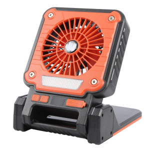 Ventilateur portable solaire F3 avec chargeur USB et lampe de camping (orange) SH601A1095-20
