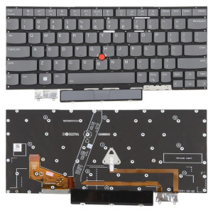 Clavier rétroéclairé pour ordinateur portable Lenovo Thinkpad X1 YOGA 6TH 2021 (version américaine) (gris) SH401A1102-20