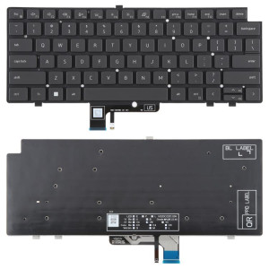 Clavier rétroéclairé pour ordinateur portable Dell Latitude 7340, 7440 et 7640 (version américaine) (noir) SH701A18-20