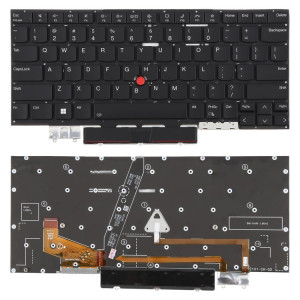 Clavier rétroéclairé pour ordinateur portable, version américaine, avec pointage, pour Lenovo IBM ThinkPad X1C X1 Carbon 9e Gen9 10e Gen10 2021/2022 TP00129A TP00129B (noir) SH401A919-20