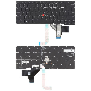 Clavier d'ordinateur portable version américaine avec pointage pour Lenovo Thinkpad X13 Gen 4 X13 Yoga Gen 4 (noir) SH101A375-20