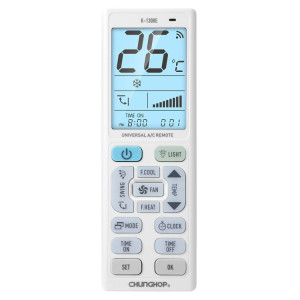 Télécommande universelle pour climatiseur CHUNGHOP K-1308E avec lampe torche et rétroéclairage LCD SC0151626-20