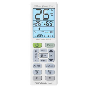 Télécommande universelle pour climatiseur CHUNGHOP K-3302E avec lampe torche et rétroéclairage LCD SC0156408-20