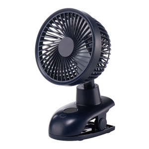 D601Y Portable USB Clip-on Oscillant Petit Ventilateur (Bleu Foncé) SH076D1248-20
