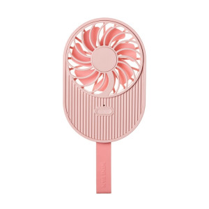 LLD-17 0.7-1.2W Forme De Crème Glacée Portable 2 Contrôle De Vitesse USB Ventilateur De Poche Avec Lanière (Rose) SH166F945-20