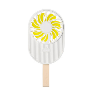 LLD-17 0.7-1.2W Forme de crème glacée Portable 2 vitesses Contrôle USB Ventilateur de poche avec cordon (blanc) SH166W752-20