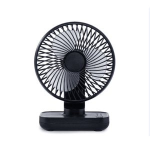 D606 Ventilateur de bureau réglable portable à quatre vitesses rechargeable USB 4 W (noir) SH511B1909-20
