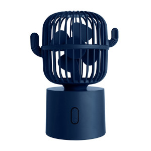 F6 Cactus Mini ventilateur portable USB tête secouante ventilateur électrique de bureau (bleu foncé) SH610D828-20