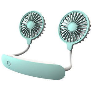 F6 Mini ventilateur de cou suspendu extérieur de chargement USB petit ventilateur paresseux (vert) SH822G336-20