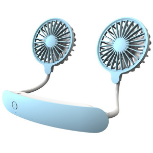 F6 Mini ventilateur de cou suspendu pour l'extérieur, chargement USB, petit ventilateur paresseux (bleu) SH822L1175-20