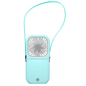 Ventilateur portable portatif de ventilateur portable de pochette de poche F20 Pliant Mute USB suspendue ventilateur de cou (bleu) SH830L1618-20