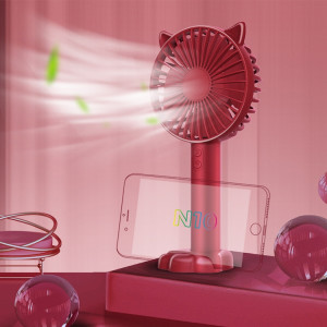 Ventilateur électrique de support de bureau multifonction N10, avec contrôle à 3 vitesses (rouge) SH200R1163-20
