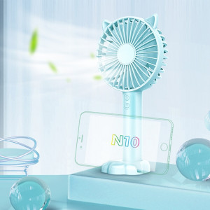 Ventilateur électrique de support de bureau multifonction N10, avec contrôle à 3 vitesses (bleu ciel) SH00SL246-20