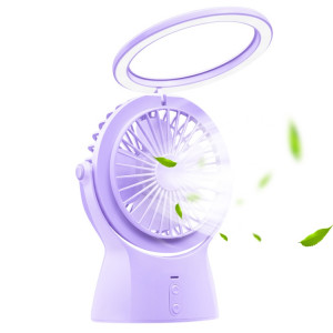 S1 Lampe de table à ventilateur électrique de bureau multifonction portative USB, avec contrôle à 3 vitesses (violet) SH202P1393-20