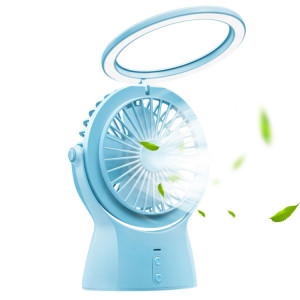 S1 Multi-fonction Portable USB Charge Mute Lampe De Table De Ventilateur Électrique De Bureau, Avec Contrôle 3 Vitesses (Bleu Ciel) SH02SL1815-20