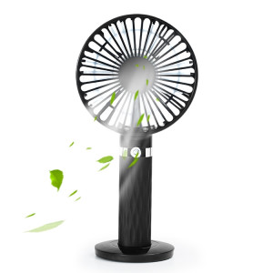 Ventilateur électrique de bureau portable Mute S8, avec contrôle à 3 vitesses (noir) SH205B1942-20