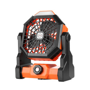 Ventilateur portatif extérieur X3 Ventilateur de refroidissement à air de charge USB avec lampe de nuit à DEL (Orange) SH836E1641-20