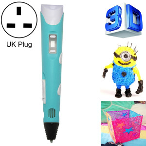 Stylo d'impression 3D portatif, prise britannique (bleu) SH036L1102-20