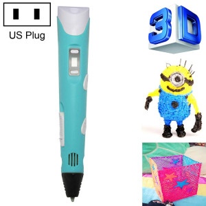 Stylo d'impression 3D portatif, prise américaine (bleu) SH037L1945-20