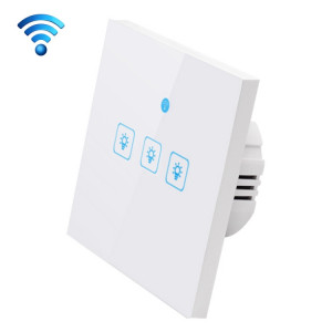 WS-EU-03 Interrupteur mural intelligent avec panneau en verre trempé EWeLink pour APP, écran tactile 2A 3 voies, 3 voies, CA 90V-250V, prise européenne SH4025370-20