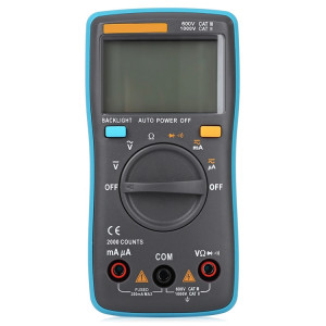 Multimètre numérique portatif ZT98 CAT III 600V 2000 compte compteur testeur de tension de courant AC / DC rétro-éclairé avec écran LCD et support SH5580956-20