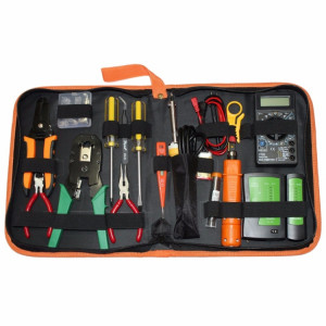 JAKEMY PS-P15 16 en 1 Kit de réseau LAN professionnel pince à sertir câble dénudeur de fil pince tournevis outil SJ23581837-20