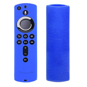 Couverture de télécommande en silicone lavable à texture antidérapante pour télécommande Amazon Fire TV (bleu) SH332L1265-20