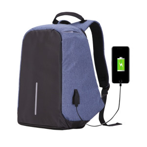 Multi-Function Grande Capacité Voyage Anti-vol Sécurité Casual Sac À Dos Sac D'ordinateur Portable Avec Interface De Charge USB Externe Pour Hommes / Femmes, Taille: 42 x 29 x 14 cm (Bleu) SH359L518-20