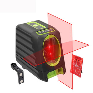 BOX-1R 1V1H 40mW & 10mW Niveau laser à faisceau rouge à 2 lignes couvrant les murs et les sols (rouge) SH635R1777-20