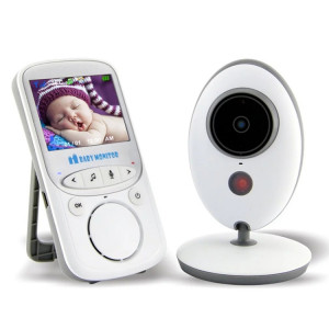 VB605 Moniteur pour bébé avec caméra de surveillance sans fil à affichage à cristaux liquides de 2,4 pouces à cristaux liquides, 2,4 GHz, Prise en charge de la conversation en arrière, Vision nocturne (Blanc) SH140W231-20