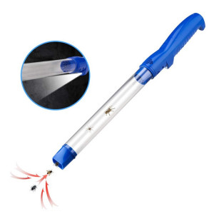 SK818 USB Chargement Insectes Bugs Pièges Aspiration Attrape-Araignée Électrique Avec Lumière LED (Bleu) SH879L1888-20