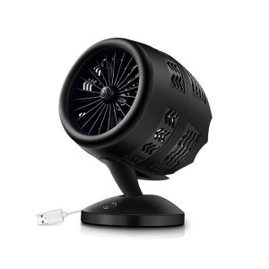 Refroidisseur d'air de ventilateur électrique de bureau à cycle de convection d'air de charge mini USB réglable, supporte le contrôle à 2 vitesses (noir) SH926B1054-20