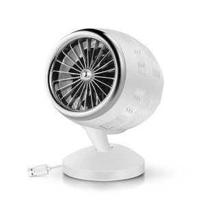Refroidisseur d'air de ventilateur électrique de bureau à cycle de convection d'air de charge mini USB réglable, supporte le contrôle à 2 vitesses (argent) SH926S1531-20
