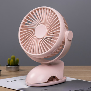 OCUBE D603 4W Chargement USB Ventilateur de bureau avec pince de ventilateur, avec commande à 4 vitesses (Rose) SO348F1871-20