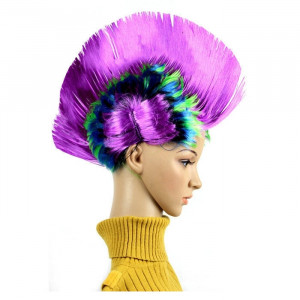 Funny Christmas Halloween perruque mascarade coiffe peigne à cheveux Mohawk, livraison de couleur aléatoire SH3531131-20