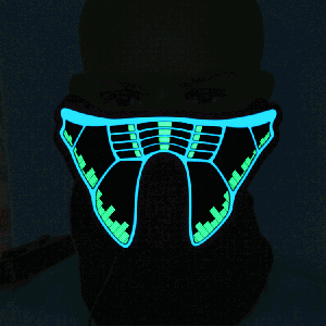 FG-MA-013 masque de cosplay masque de commande vocale LED masque de lumière froide Halloween SH43841495-20